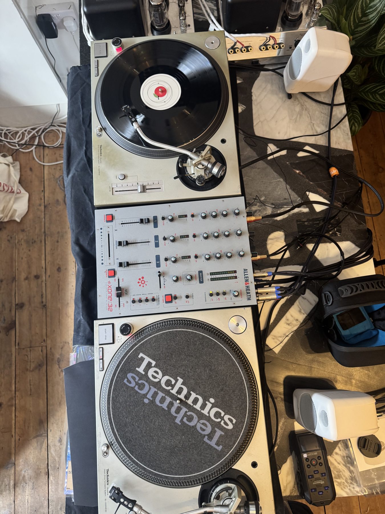 Turntables and mixer