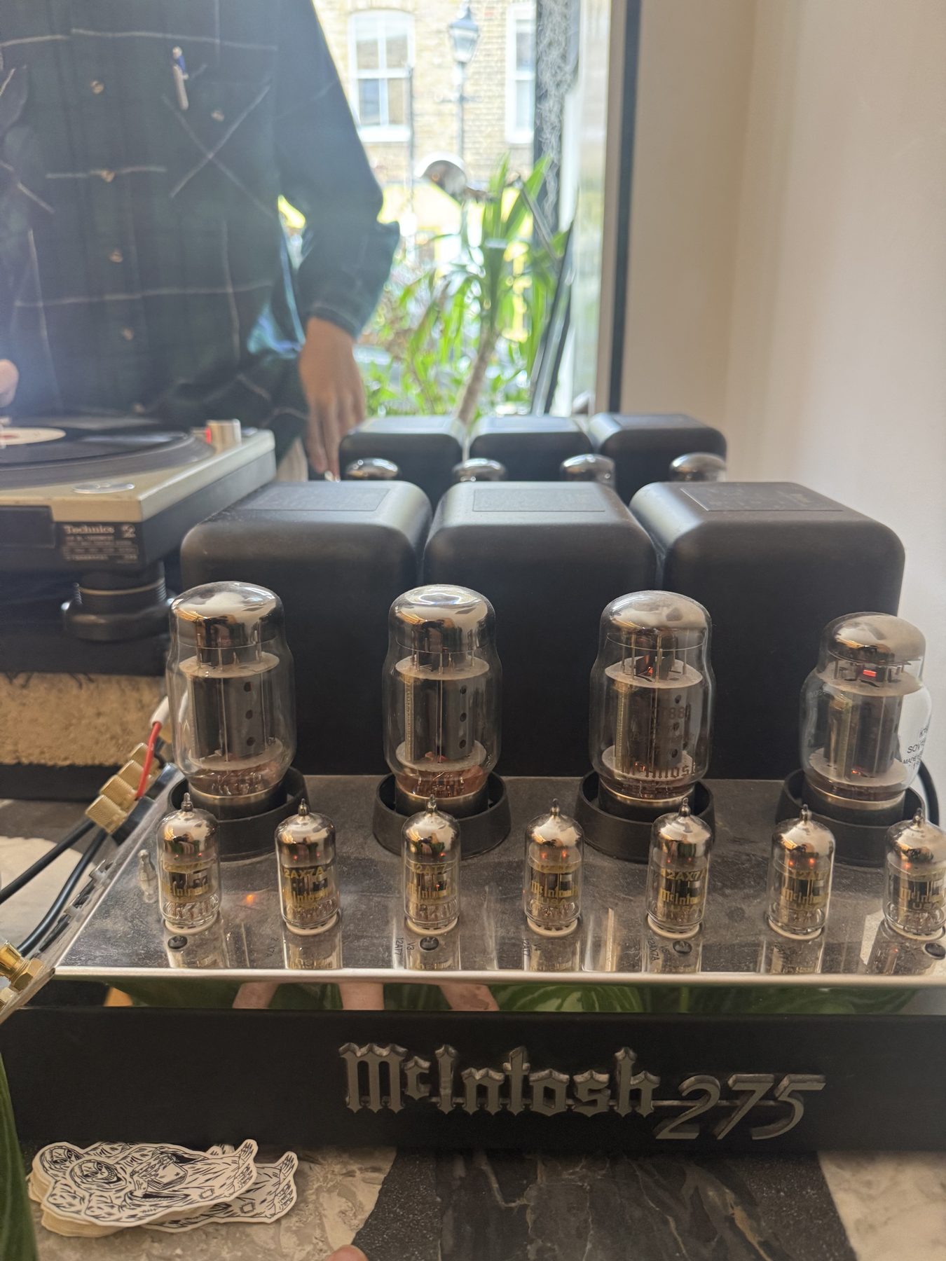 McIntosh 275 valve amplifier with glowing tubes